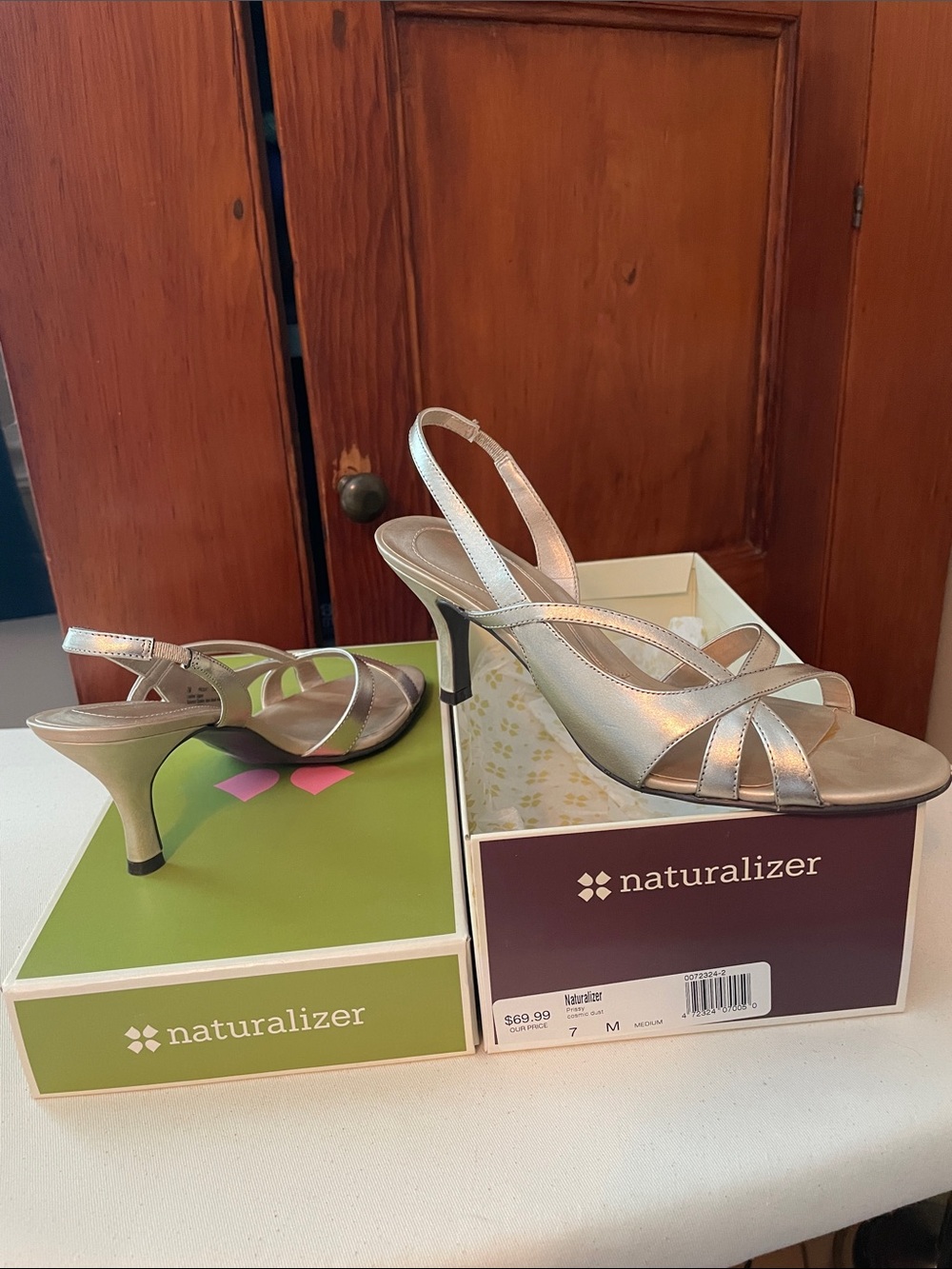 Naturalizer Metallic Gold Slingback Heels